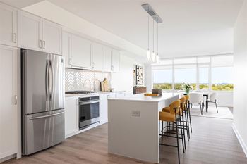 Quartz countertops and Grohe™ fixtures